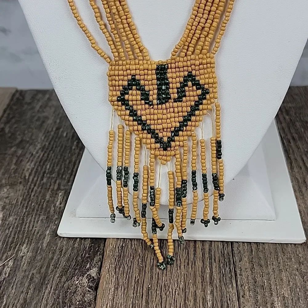 Beaded chandelier necklace 36" length - Picture 3 of 6